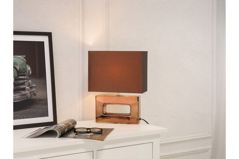 Onyx bordlampe 16 cm - Brun - Vindueslampe på fod - Soveværelse lampe - Stuelampe - Sengelampe bord - Vindueslampe - Bordlampe