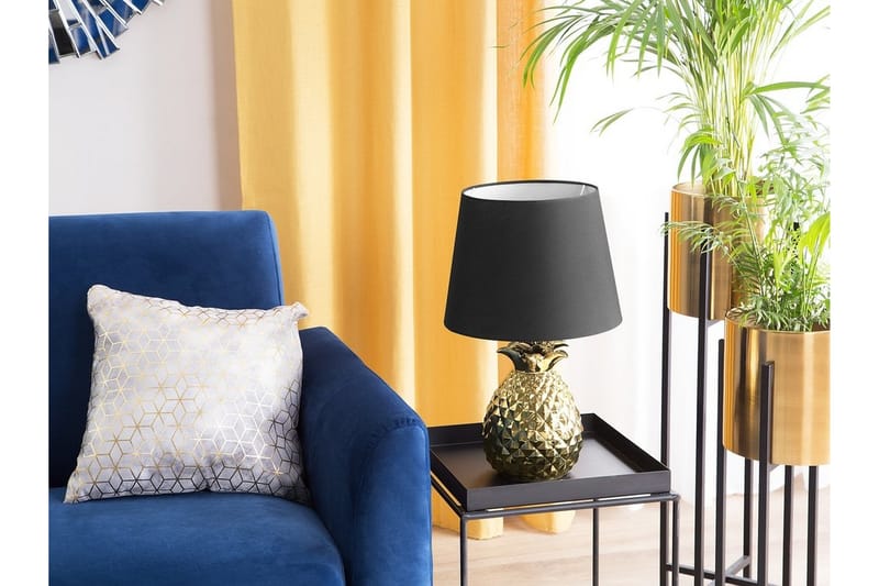 Pineapple Bordlampe 32 cm - Guld - Bordlampe - Stuelampe - Vindueslampe på fod - Vindueslampe - Sengelampe bord - Soveværelse lampe