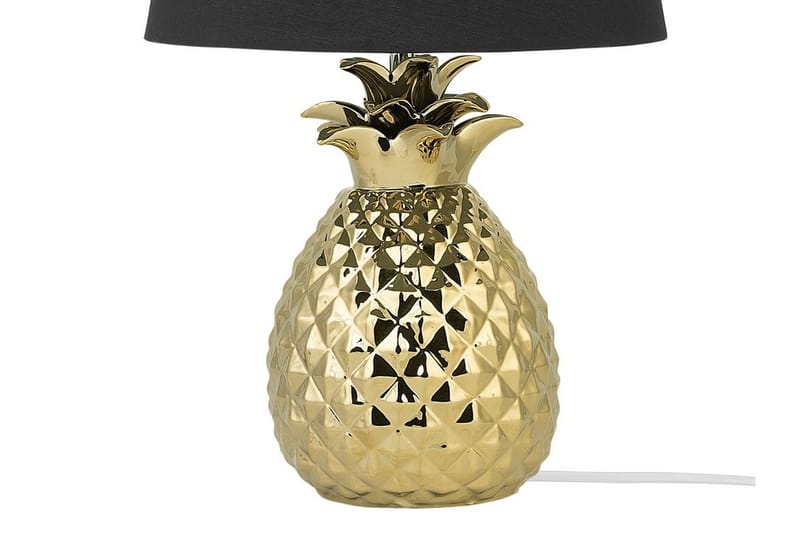 Pineapple Bordlampe 32 cm - Guld - Vindueslampe på fod - Soveværelse lampe - Stuelampe - Sengelampe bord - Vindueslampe - Bordlampe