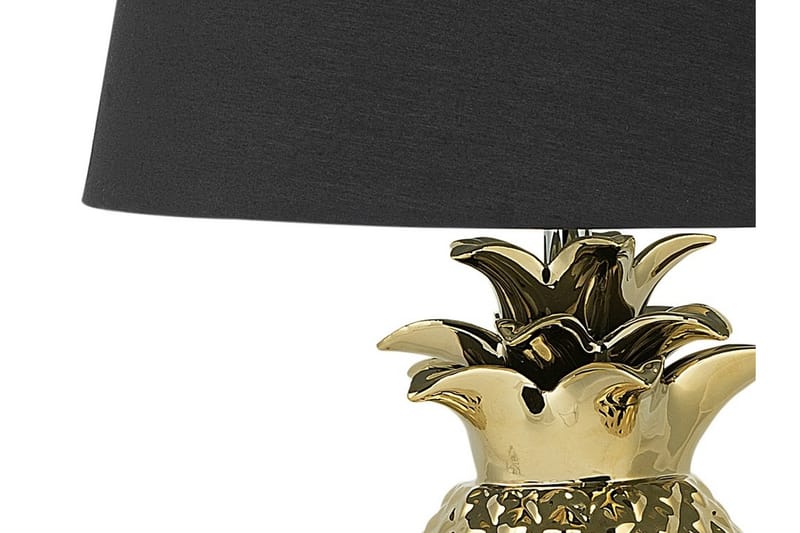 Pineapple Bordlampe 32 cm - Guld - Vindueslampe på fod - Soveværelse lampe - Stuelampe - Sengelampe bord - Vindueslampe - Bordlampe