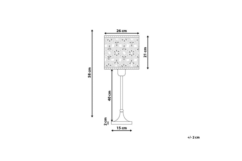 Sajo L Bordlampe 26 cm - Sølv - Vindueslampe på fod - Soveværelse lampe - Stuelampe - Sengelampe bord - Vindueslampe - Bordlampe