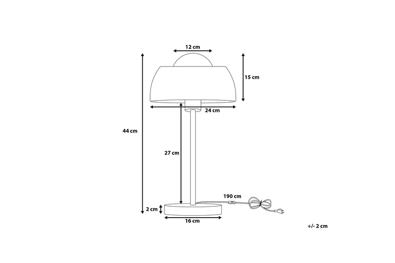 Senette bordlampe 24 cm - Kobber - Vindueslampe på fod - Soveværelse lampe - Stuelampe - Sengelampe bord - Vindueslampe - Bordlampe