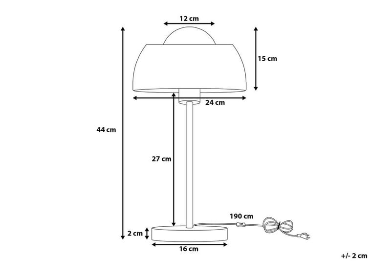 Senette bordlampe 24 cm - Kobber - Vindueslampe på fod - Soveværelse lampe - Stuelampe - Sengelampe bord - Vindueslampe - Bordlampe