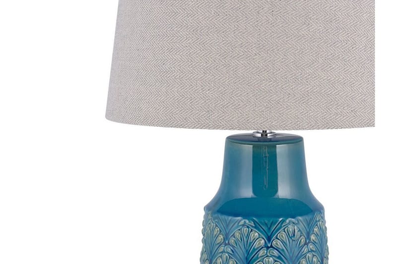 Thaya Bordlampe - Blå - Vindueslampe på fod - Soveværelse lampe - Stuelampe - Sengelampe bord - Vindueslampe - Bordlampe