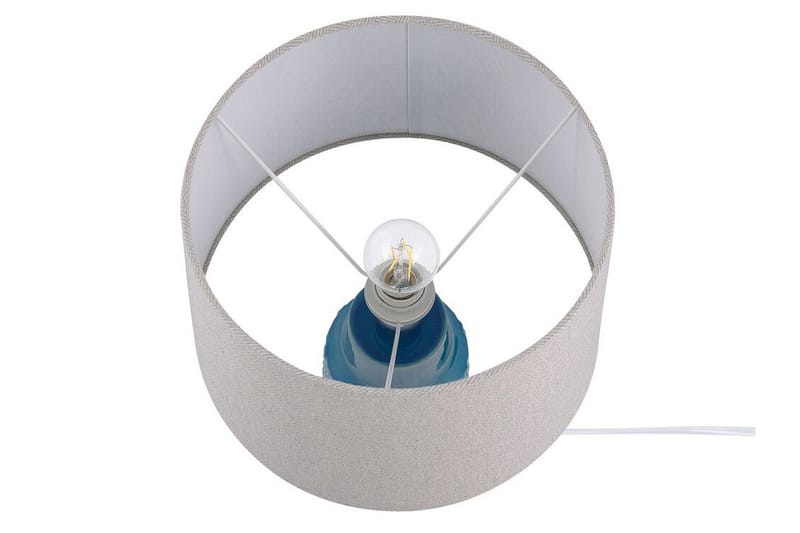 Thaya Bordlampe - Blå - Vindueslampe på fod - Soveværelse lampe - Stuelampe - Sengelampe bord - Vindueslampe - Bordlampe