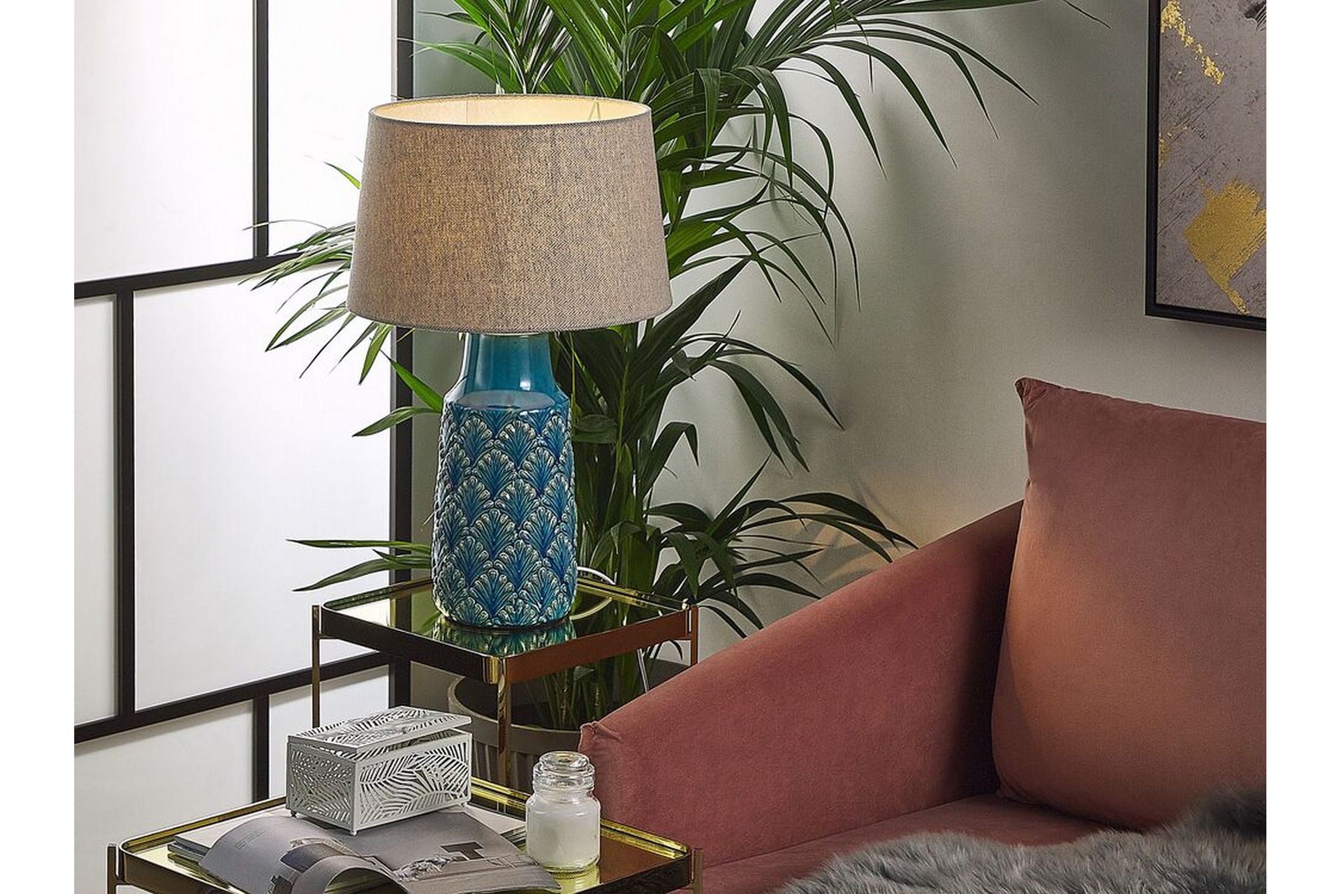 Thaya Bordlampe - Blå - Belysning - Lamper & indendørsbelysning - Bordlampe