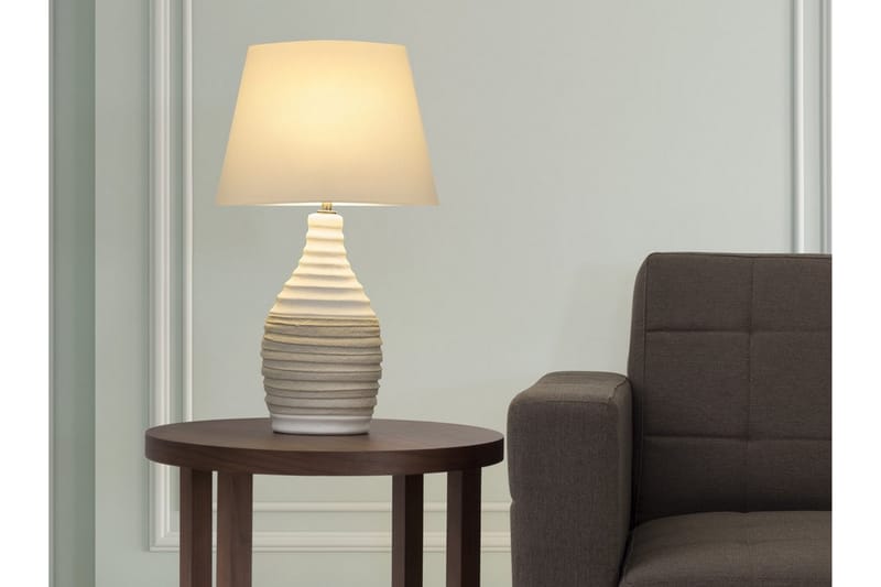 Tormes bordlampe 33 cm - Hvid - Bordlampe - Stuelampe - Vindueslampe på fod - Vindueslampe - Sengelampe bord - Soveværelse lampe