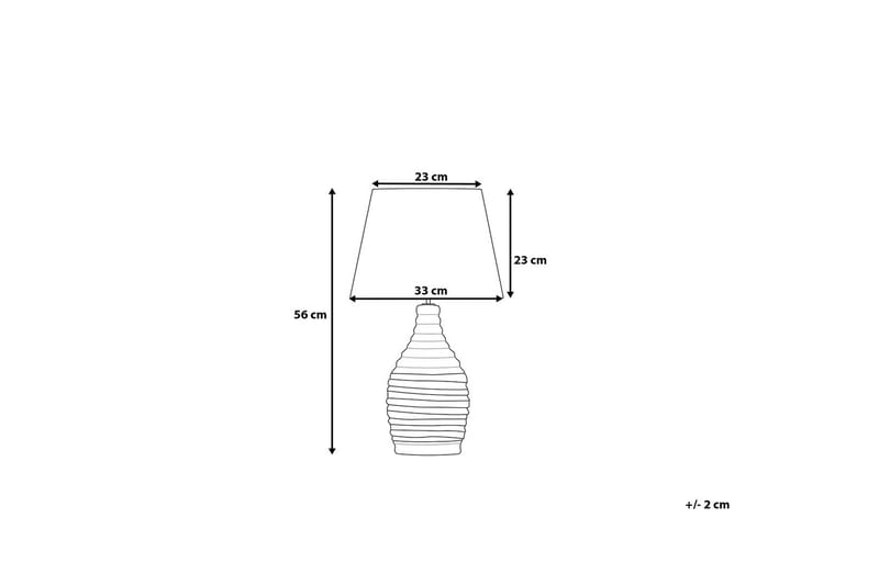 Tormes bordlampe 33 cm - Hvid - Vindueslampe på fod - Soveværelse lampe - Stuelampe - Sengelampe bord - Vindueslampe - Bordlampe