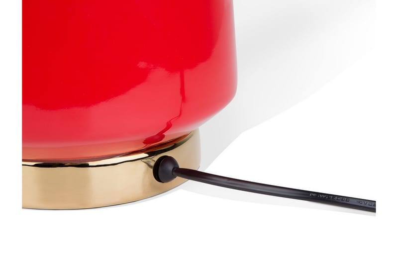 Triversa bordlampe 32 cm - Rød - Vindueslampe på fod - Soveværelse lampe - Stuelampe - Sengelampe bord - Vindueslampe - Bordlampe