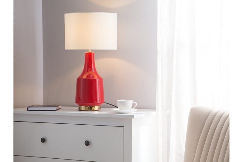 Triversa bordlampe 32 cm, Rød