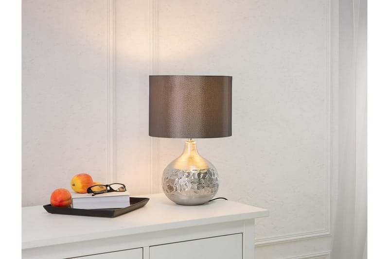 Yakima Bordlampe 28 cm - Grå - Vindueslampe på fod - Soveværelse lampe - Stuelampe - Sengelampe bord - Vindueslampe - Bordlampe