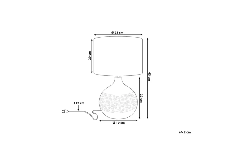 Yakima Bordlampe 28 cm - Grå - Belysning - Lamper & indendørsbelysning - Bordlampe