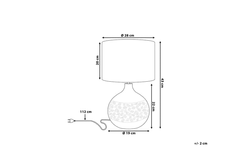 Yakima Bordlampe 28 cm - Grå - Belysning - Lamper & indendørsbelysning - Bordlampe