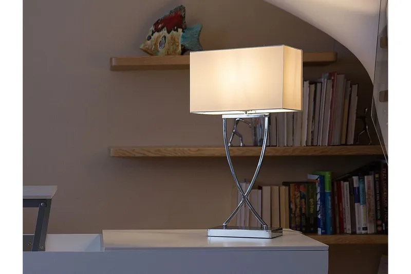 Yasuni bordlampe 20 cm, Hvid