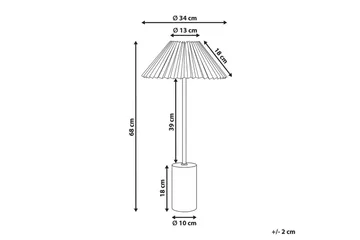Bosleba Bordlampe 68 cm E27 - Beige/Hvid - Belysning - Lamper & indendørsbelysning - Bordlampe
