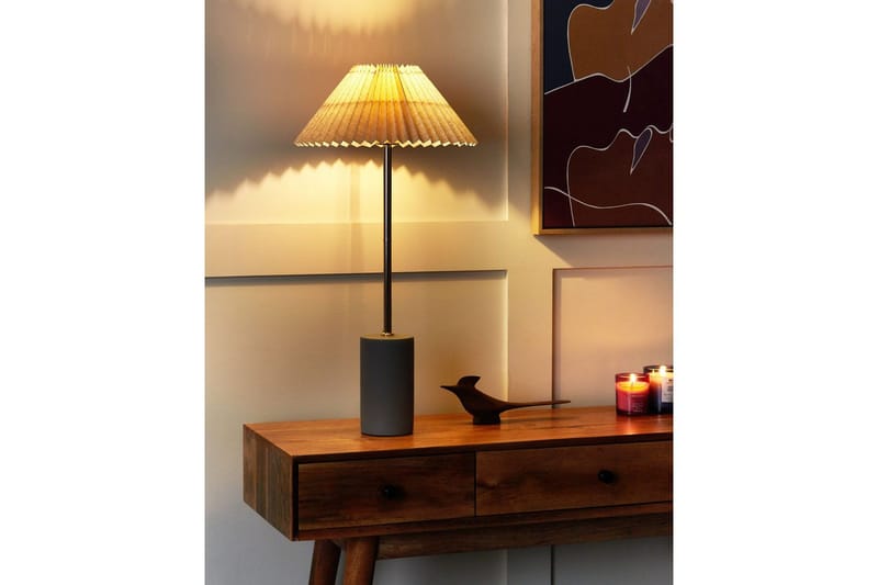 Bosleba Bordlampe 68 cm E27 - Beige/Hvid - Belysning - Lamper & indendørsbelysning - Vindueslampe - Vindueslampe på fod