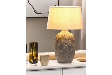 Bracto Bordlampe 46 cm E27 - Grå/Lys beige - Belysning - Lamper & indendørsbelysning - Bordlampe