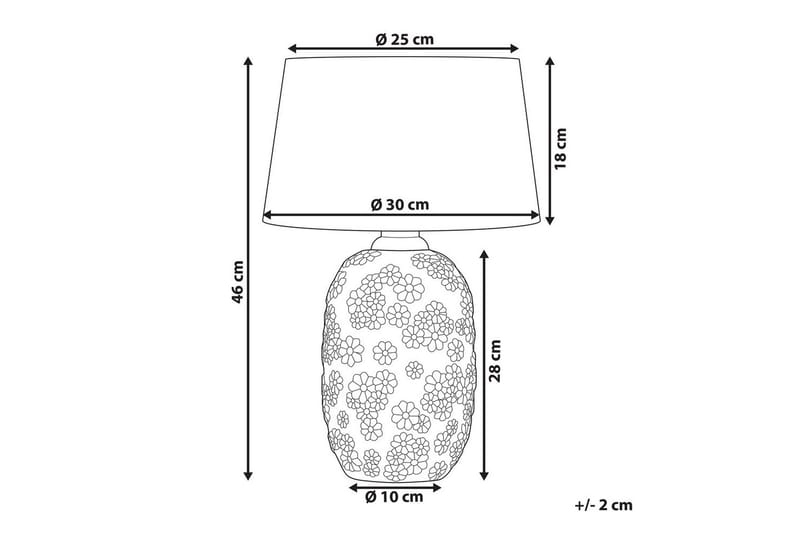 Bracto Bordlampe 46 cm E27 - Grå/Lys beige - Belysning - Lamper & indendørsbelysning - Vindueslampe - Vindueslampe på fod