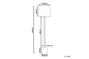 Cresel Gulvlampe 160 cm - Off white - Belysning - Lamper & indendørsbelysning - Soveværelse lampe