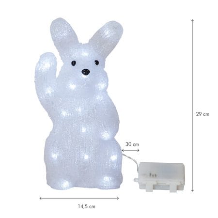 Crystalo dekorationsfigur 14,5 cm - hvid - Belysning - Lamper & indendørsbelysning - Dekorativ belysning