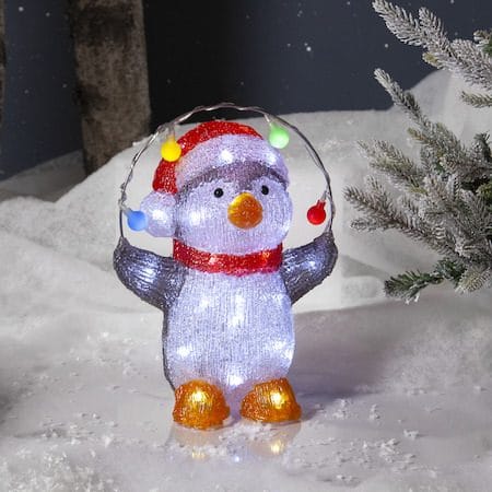 Crystalo dekorationsfigur 22 cm - flerfarvet - Belysning - Lamper & indendørsbelysning - Dekorativ belysning