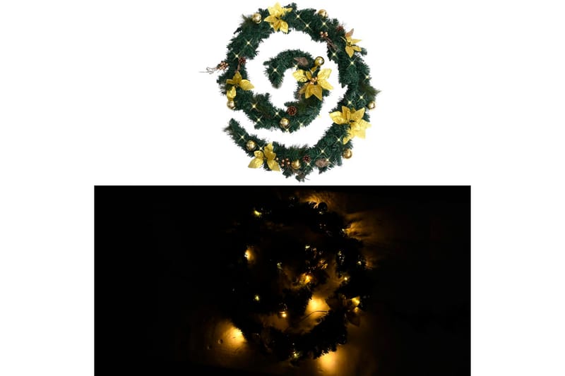 Juleguirlande Med Led-Lys 2,7 M Pvc Grøn - Belysning - Julebelysning - Øvrig julebelysning