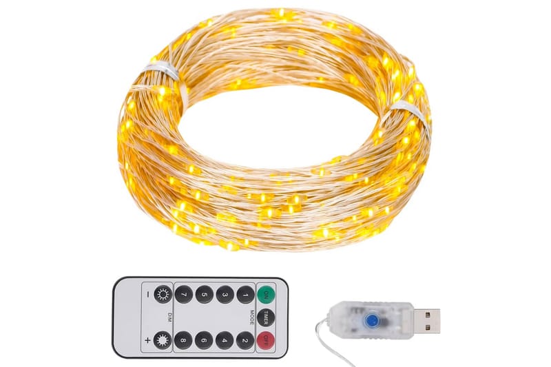LED-lyskæde 15 m varmt hvidt lys - Øvrig julebelysning - Lyskæde