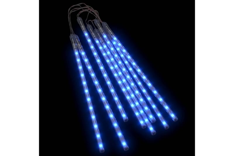 lyskæde meteorregn 8 stk. 30 cm 192 LED'er blåt lys - Blå - Trappebelysning - Dekorativ belysning - Lyskæde - Bogreolsbelysning