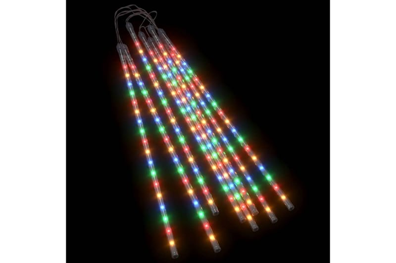 lyskæde meteorregn 8 stk. 50 cm 288 LED'er farverigt lys - Flerfarvet - Dekorativ belysning - Bogreolsbelysning - Lyskæde - Trappebelysning