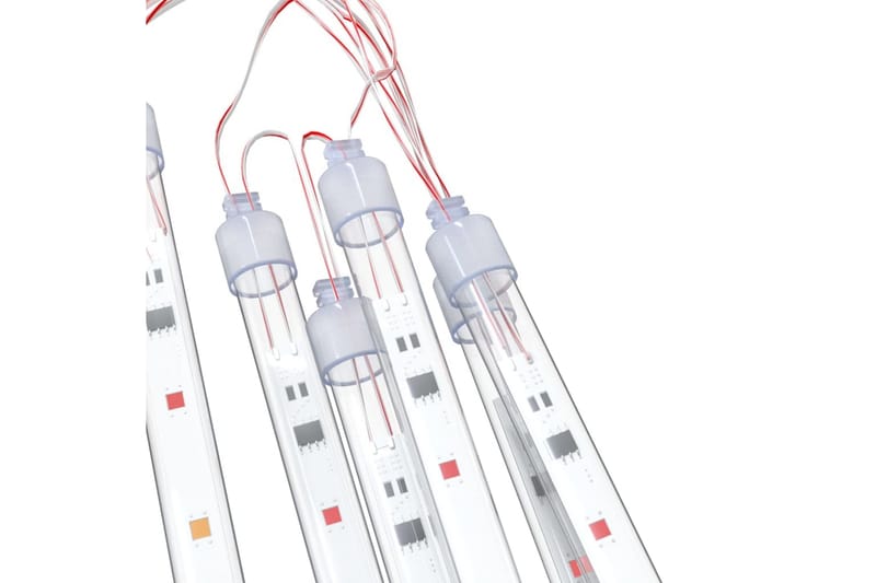 lyskæde meteorregn 8 stk. 50 cm 288 LED'er farverigt lys - Flerfarvet - Dekorativ belysning - Bogreolsbelysning - Lyskæde - Trappebelysning