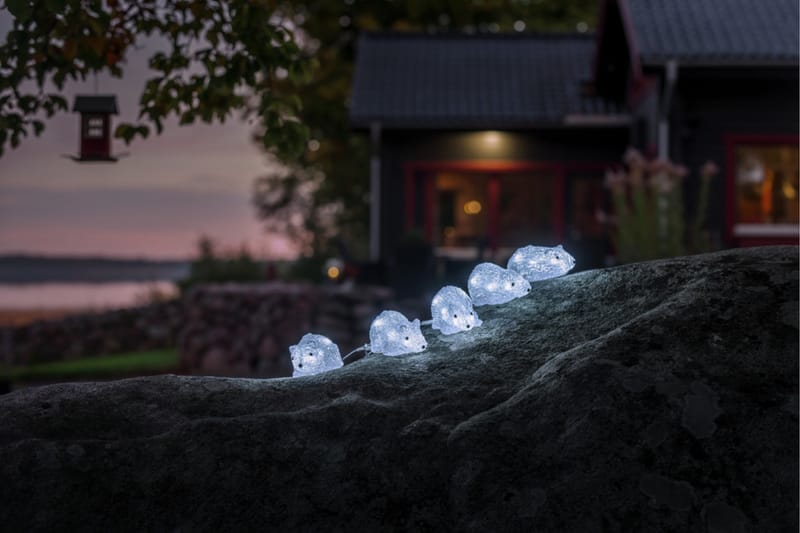 Mus akryl 5st LED Transparent - Kunstsmede - Dekorativ belysning - Børnelampe - Dekorationsbelysning dyr & figure