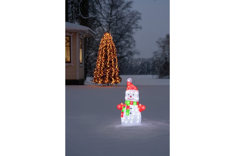 Snemand akryl 50cm 88 LED Transparent - Kunstsmede - Dekorativ belysning - Børnelampe - Dekorationsbelysning dyr & figure