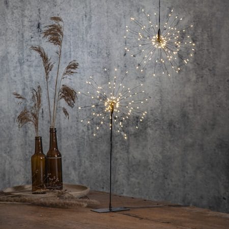 Firework indendørs dekorationsbelysning 25 cm - Sort - Belysning - Lamper & indendørsbelysning - Dekorativ belysning