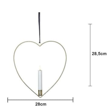 Flamme Heart indendørsdekoration 28 cm - Messing - Belysning - Lamper & indendørsbelysning - Dekorativ belysning