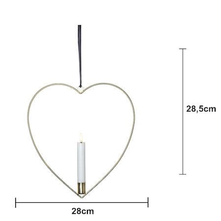 Flamme Heart indendørsdekoration 28 cm - Messing - Belysning - Lamper & indendørsbelysning - Dekorativ belysning