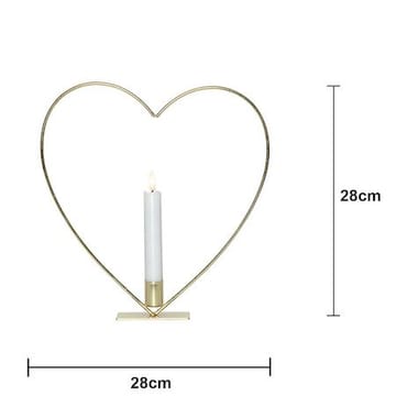 Flamme Heart indendørsdekoration 28 cm - Messing - Belysning - Lamper & indendørsbelysning - Dekorativ belysning