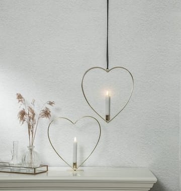 Flamme Heart indendørsdekoration 28 cm - Messing - Belysning - Lamper & indendørsbelysning - Dekorativ belysning