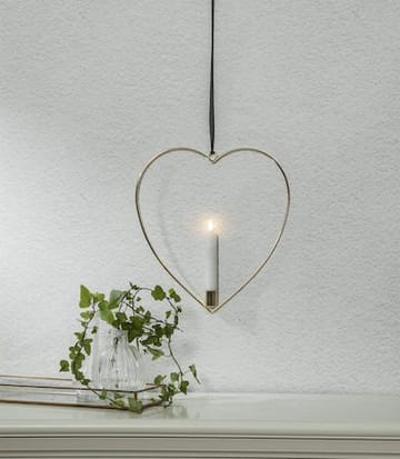 Flamme Heart indendørsdekoration 28 cm - Messing - Belysning - Lamper & indendørsbelysning - Dekorativ belysning