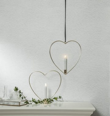 Flamme Heart indendørsdekoration 28 cm - Messing - Belysning - Lamper & indendørsbelysning - Dekorativ belysning