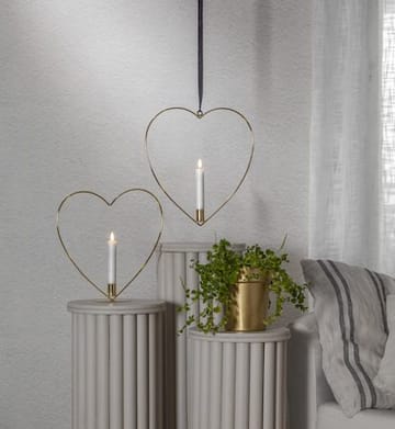Flamme Heart indendørsdekoration 28 cm - Messing - Belysning - Lamper & indendørsbelysning - Dekorativ belysning