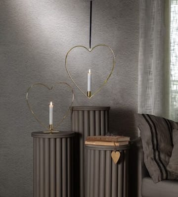 Flamme Heart indendørsdekoration 28 cm - Messing - Belysning - Lamper & indendørsbelysning - Dekorativ belysning