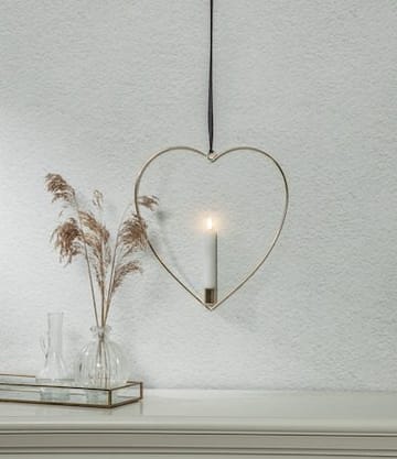 Flamme Heart indendørsdekoration 28 cm - Messing - Belysning - Lamper & indendørsbelysning - Dekorativ belysning