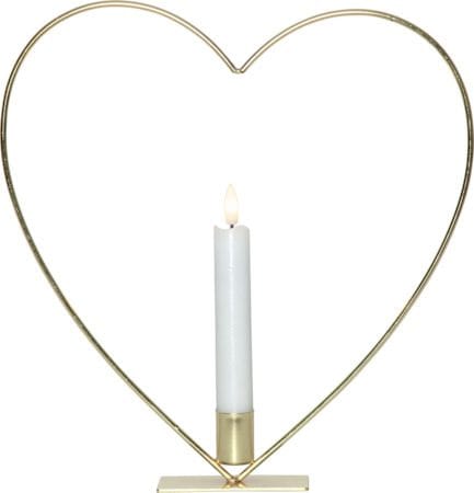 Flamme Heart indendørsdekoration 28 cm - Messing - Belysning - Lamper & indendørsbelysning - Dekorativ belysning
