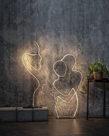 Grafico silhuet-dekorationsbelysning 85 cm - sort - Belysning - Lamper & indendørsbelysning - Dekorativ belysning