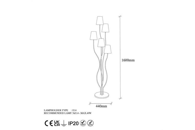 Gulvlampe Crestor Multifarvet / Bløde Farver - Multifarvet / Bløde Farver - Belysning - Lamper & indendørsbelysning - Soveværelse lampe