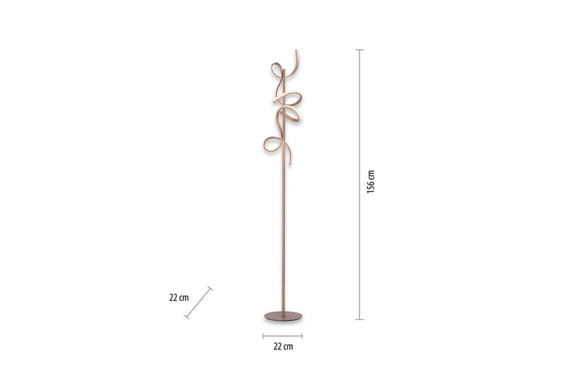 Gulvlampe Curls - 22x156x22 cm - Belysning - Lamper & indendørsbelysning - Soveværelse lampe