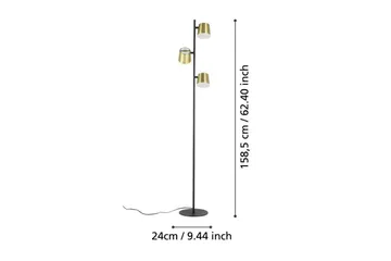 Gulvlampe Eglo Altamira Sort/Messing - Belysning - Lamper & indendørsbelysning - Soveværelse lampe
