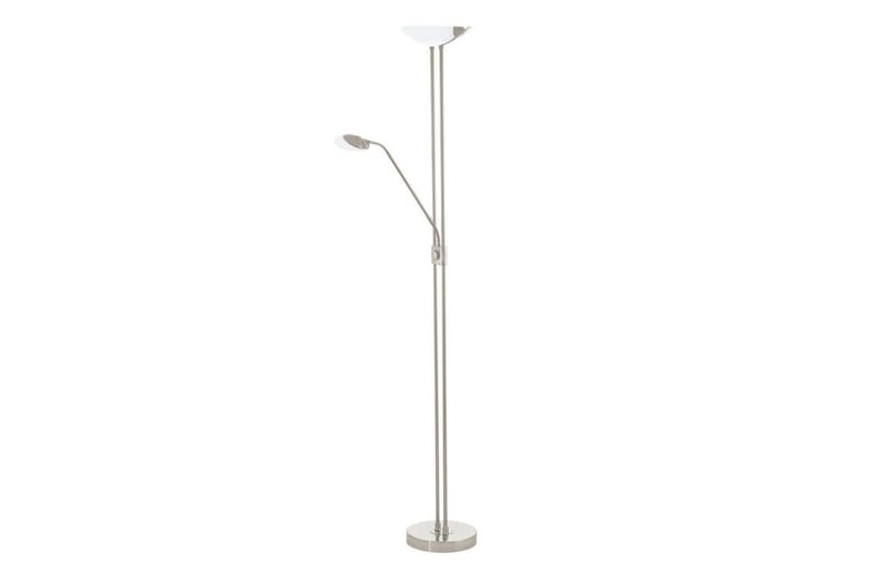 Gulvlampe Eglo Baya Led Nickel-Matt Hvid, Satin - Hvid/Grå - Belysning - Lamper & indendørsbelysning - Soveværelse lampe