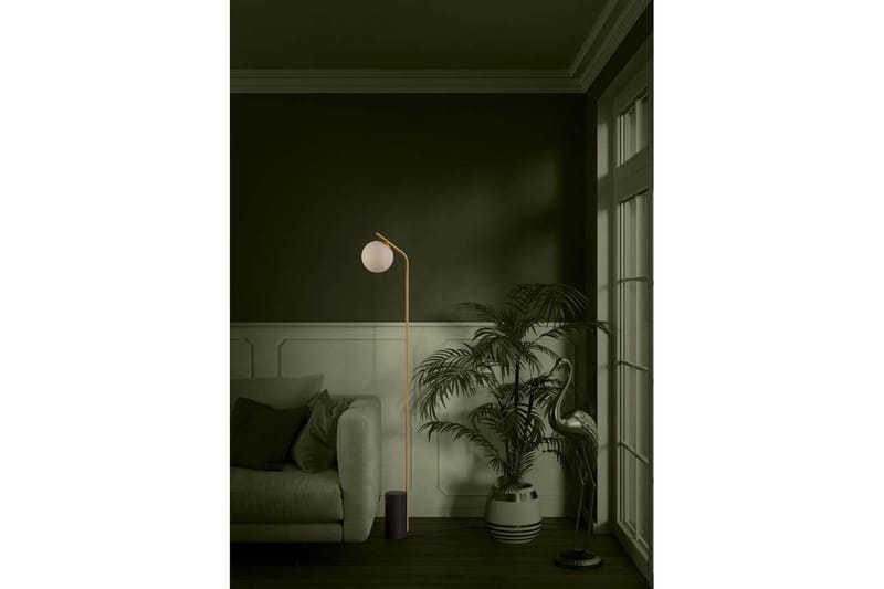 Gulvlampe Eglo Betulia Sort/Messing Opalhvid - Belysning - Lamper & indendørsbelysning - Soveværelse lampe
