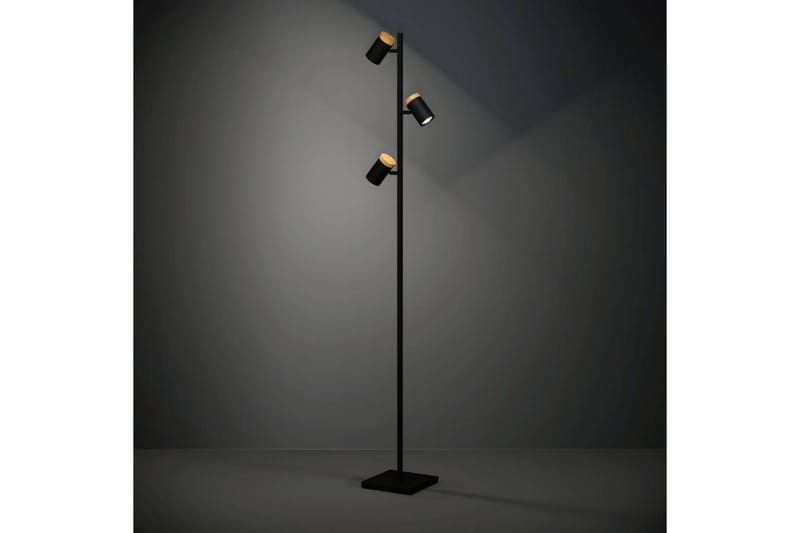 Gulvlampe Eglo Cartagena Sort/Træ med 3 Lamper - Belysning - Lamper & indendørsbelysning - Soveværelse lampe